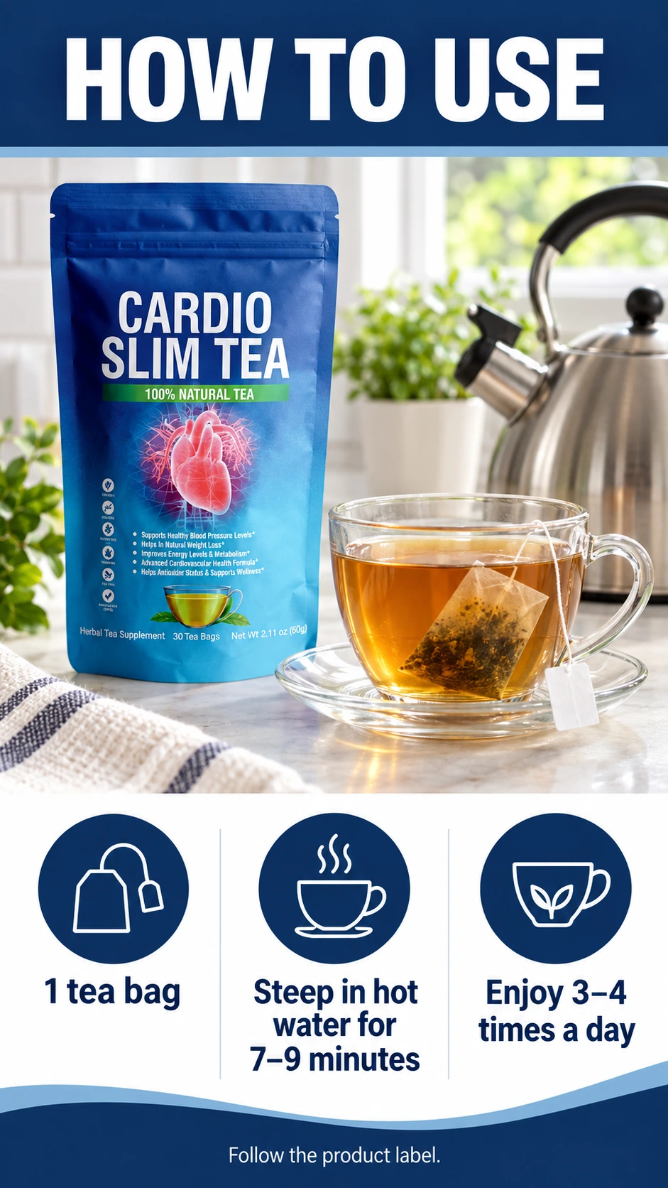 Cardio Slim Tea use illustration